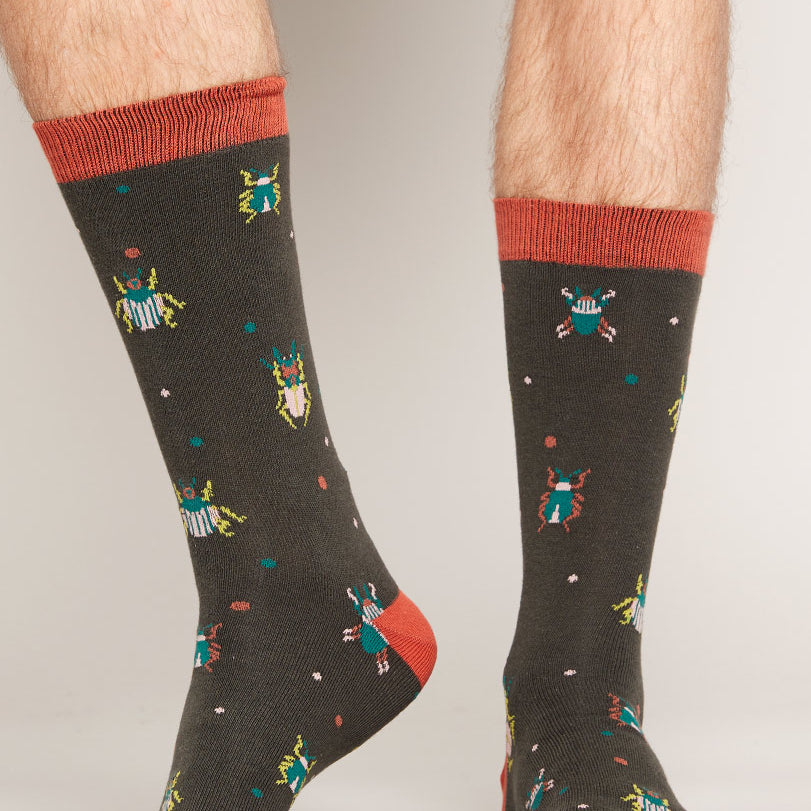 GOTS Organic Cotton Organic Beetle Socks