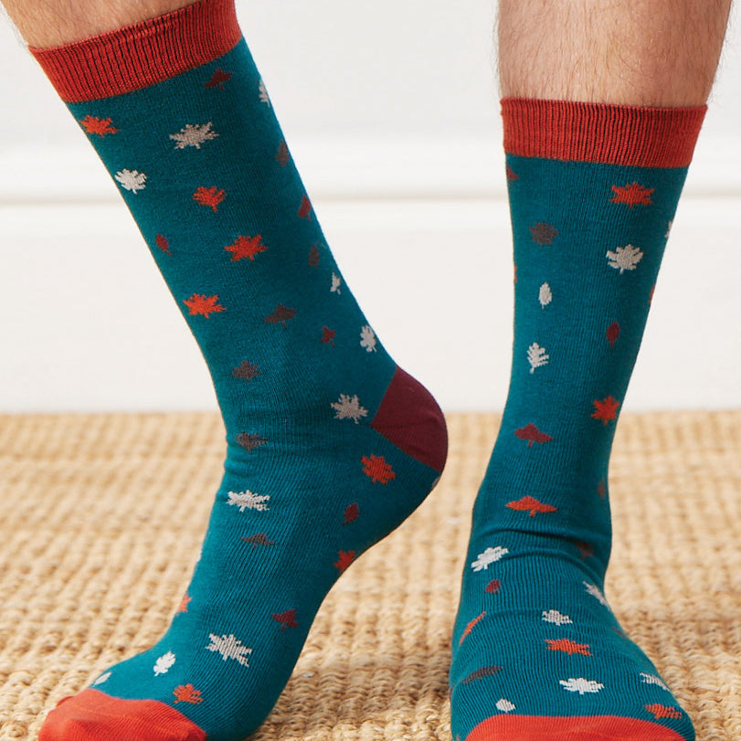 GOTS Organic Cotton Leaves Socks