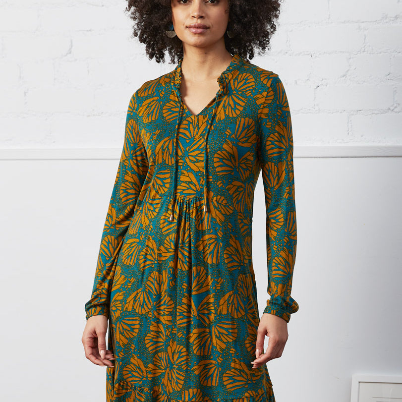 Lenzing Ecovero Gathered Tunic Dress