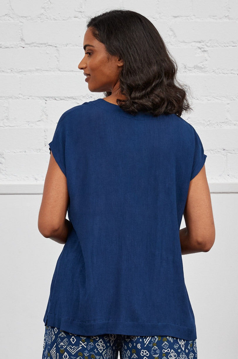 Crinkle Viscose Top