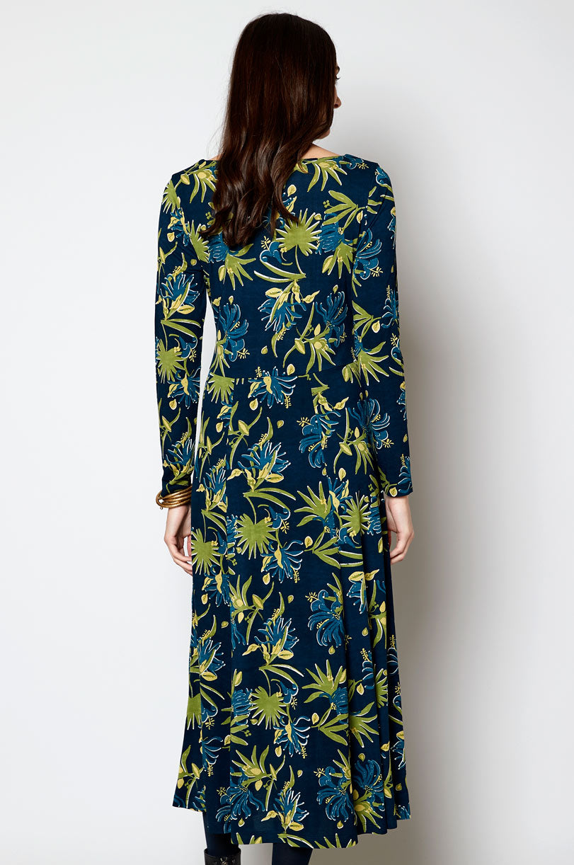 Ecovero Panelled Tie Midi Dress