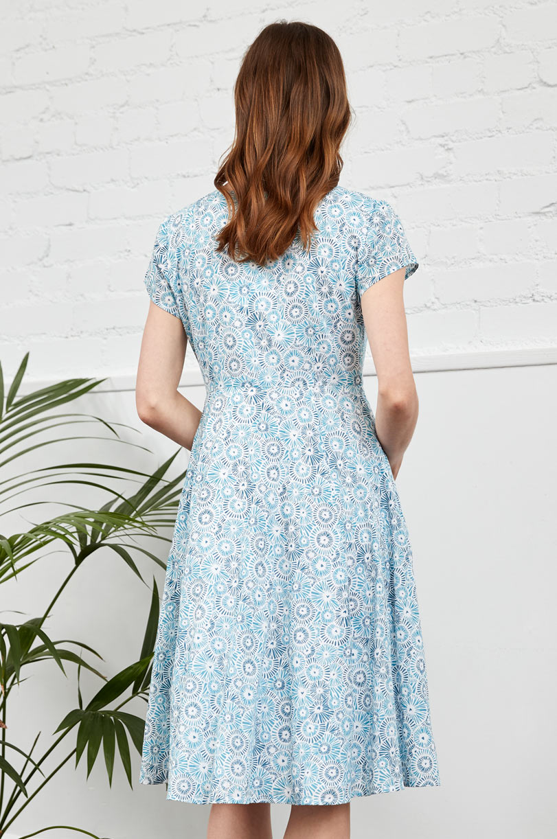 Cotton Fit and Flare Yuzu Dress