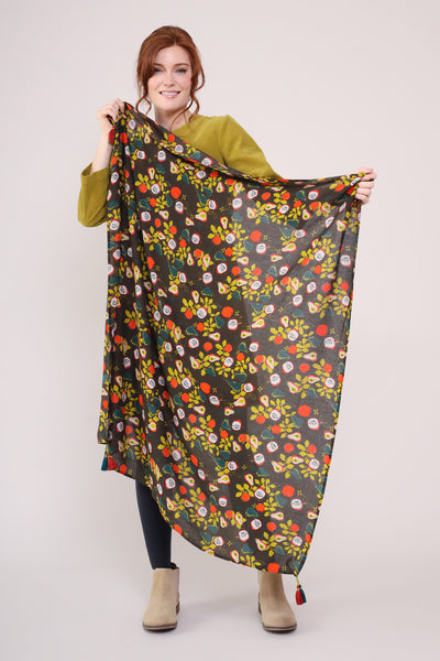 AF0321 Viscose Printed Square Scarf