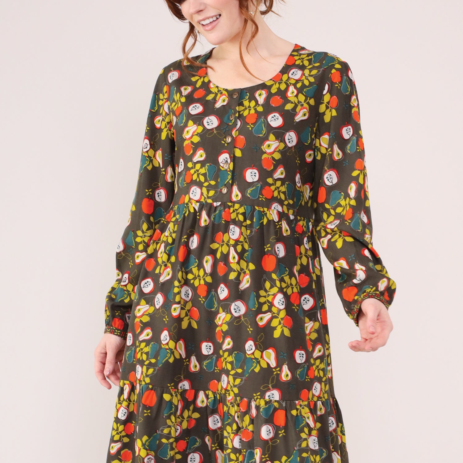 Ecovero Button tunic dress