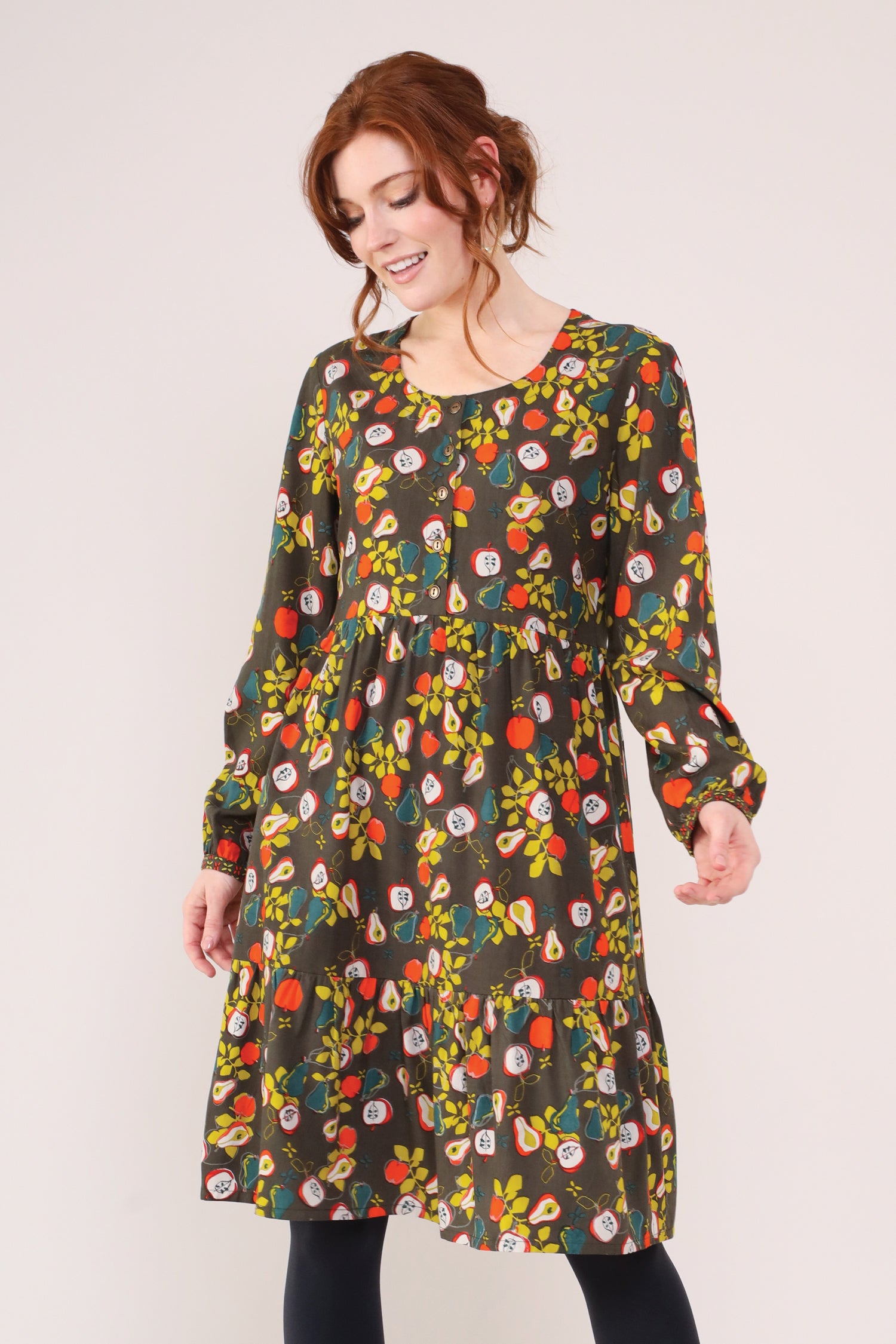 Ecovero Button tunic dress