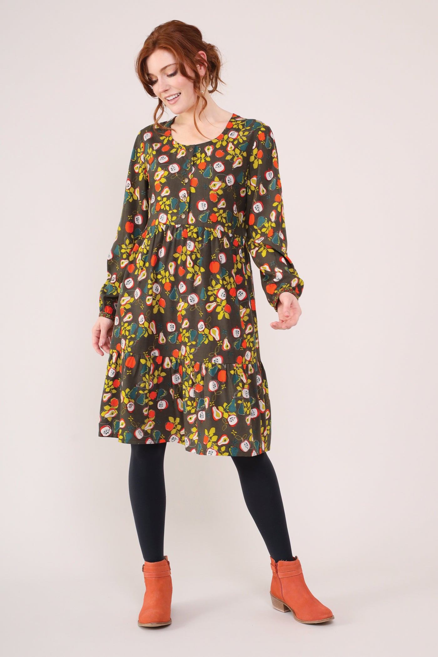 Ecovero Button tunic dress