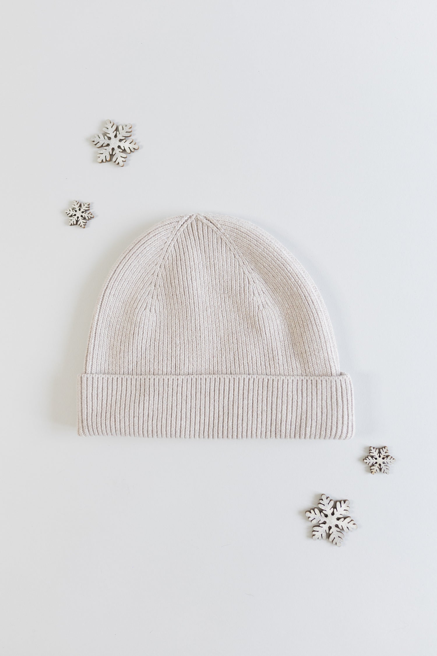 AW25 Plain Knitted Hat - Sand