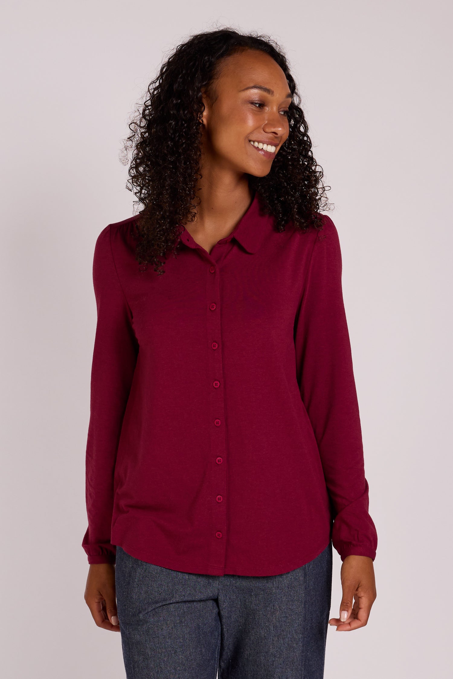 Plain Peter Pan Collar Shirt