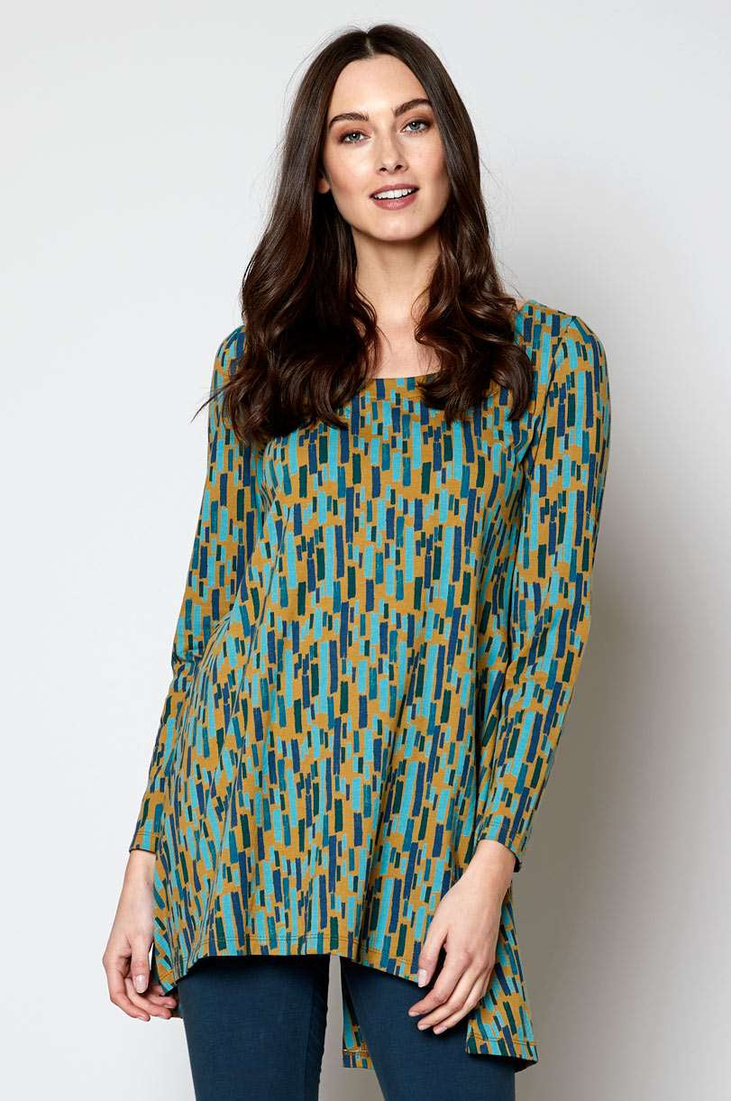 BU5074 Organic Cotton Button Back Tunic