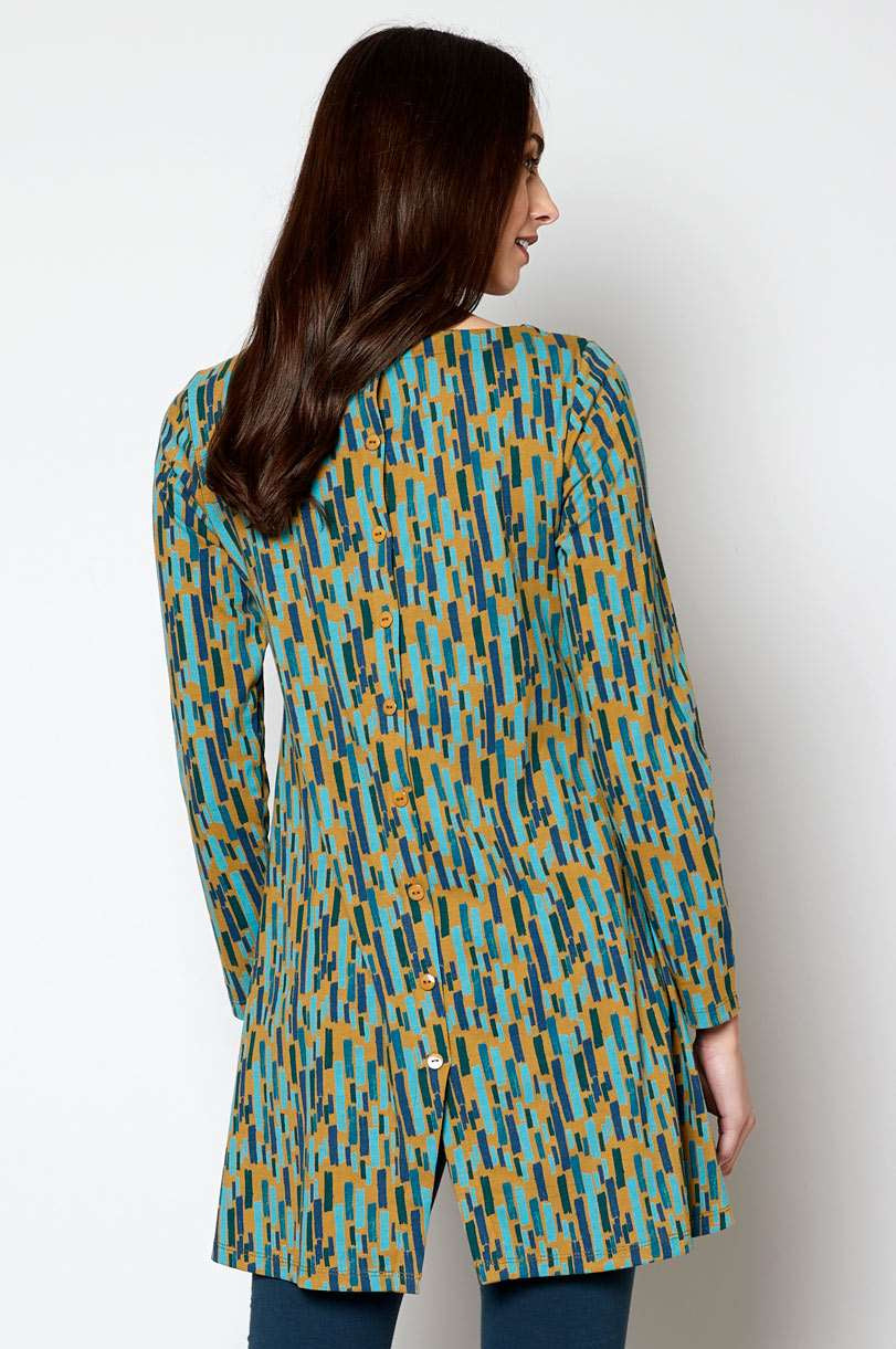 BU5074 Organic Cotton Button Back Tunic