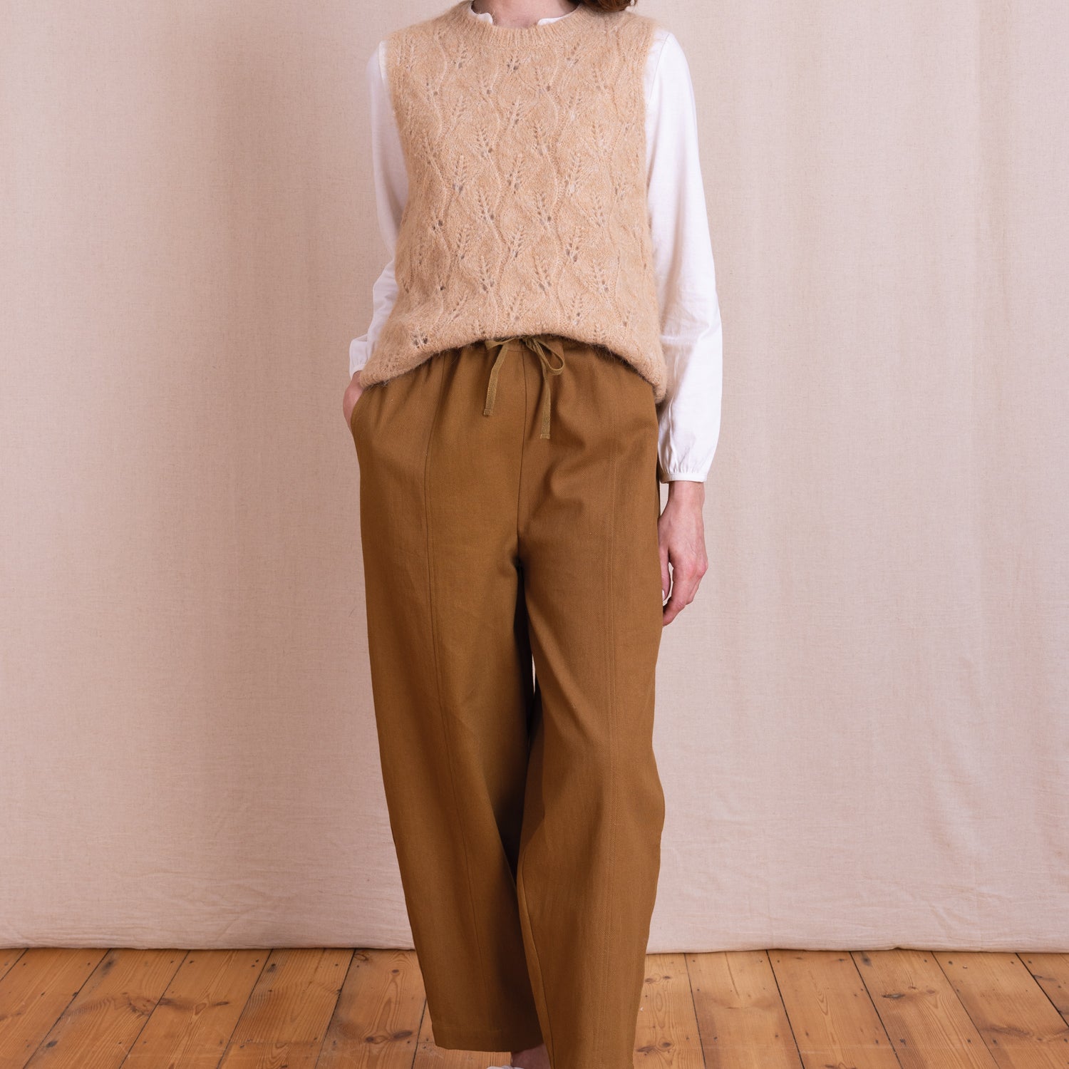 AW26 Barrel leg Trousers - Ochre