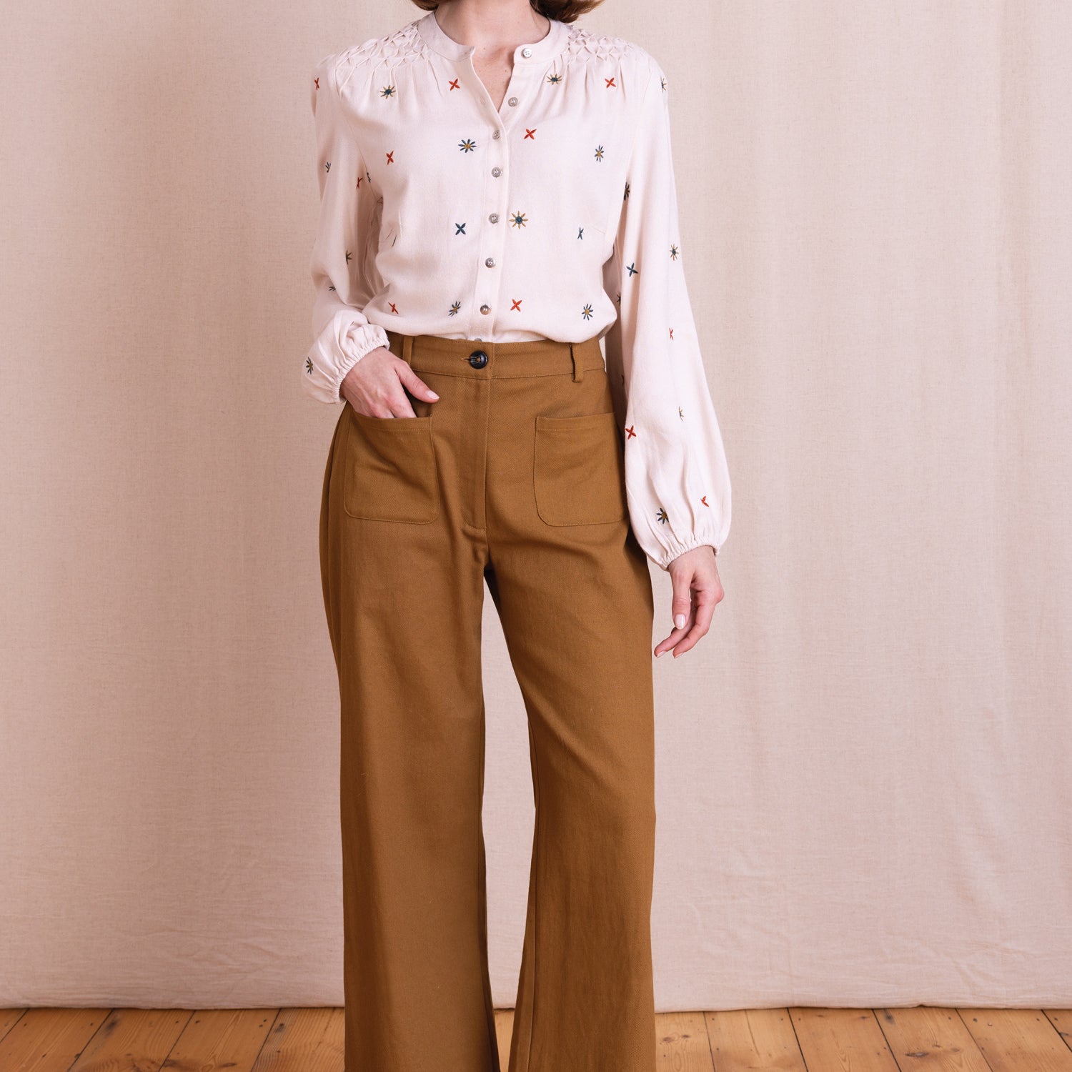 AW26 Wide Leg Trousers - Ochre