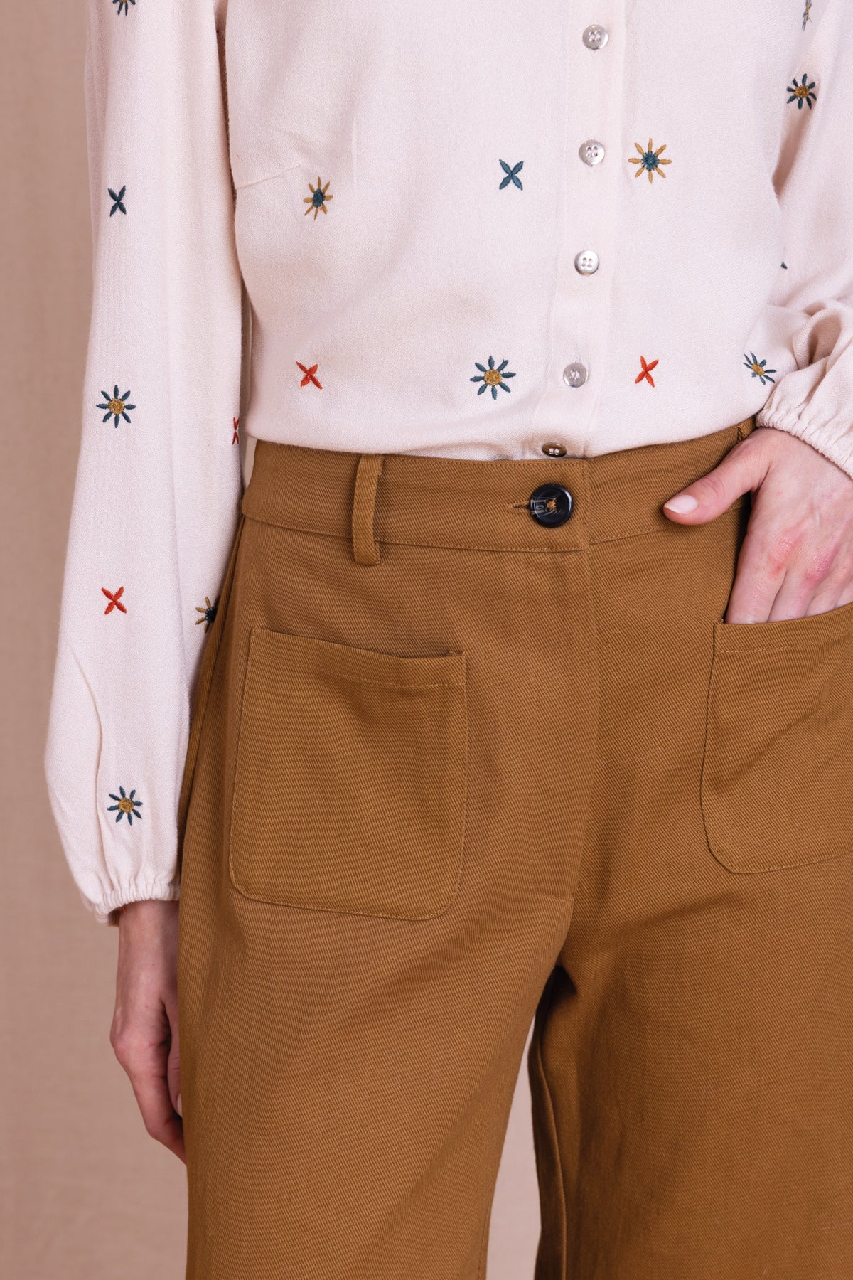 AW26 Wide Leg Trousers - Ochre