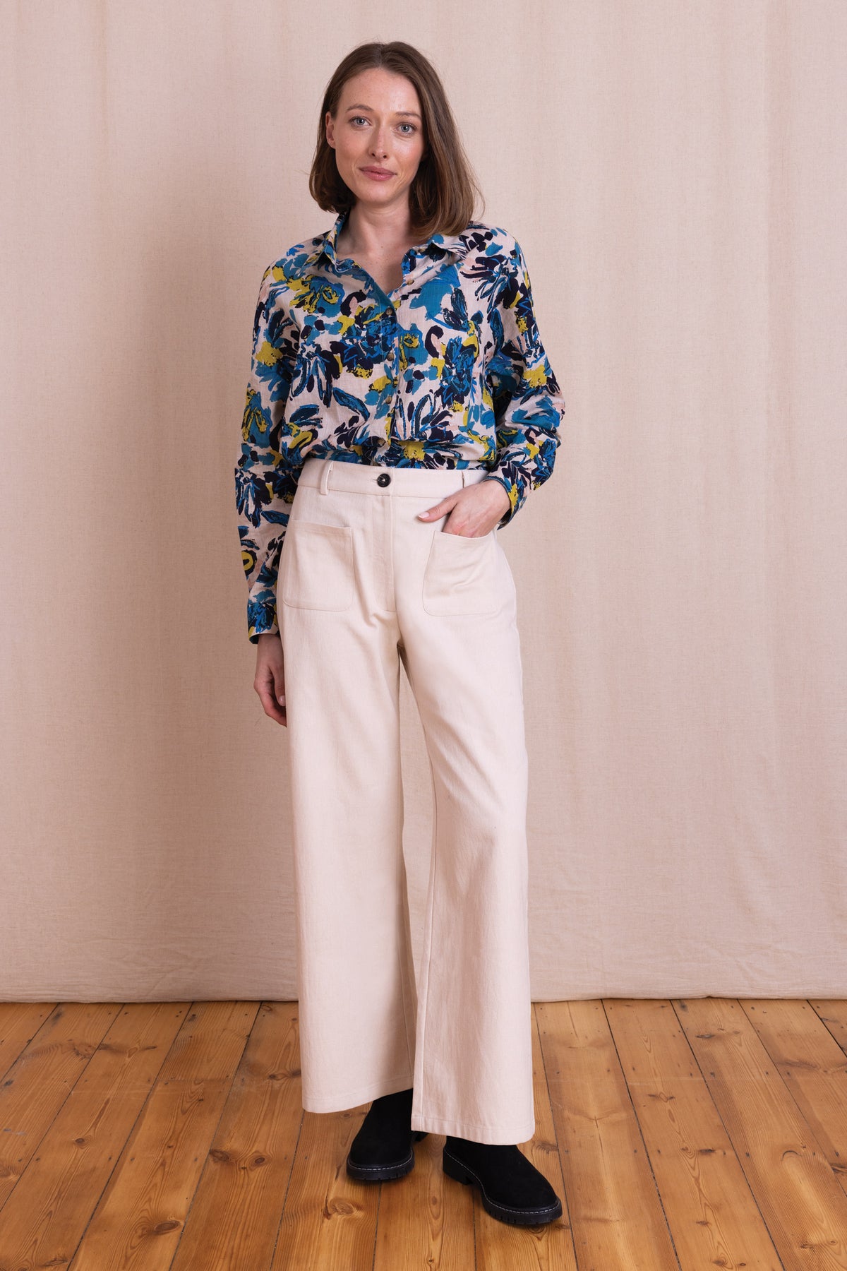 AW26 Wide Leg Trousers - Wax
