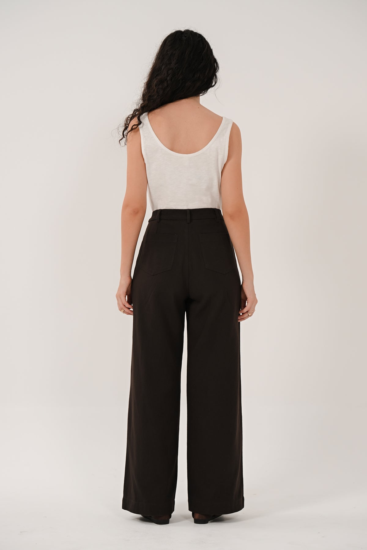 AW26 Wide Leg Trousers - Chocolate