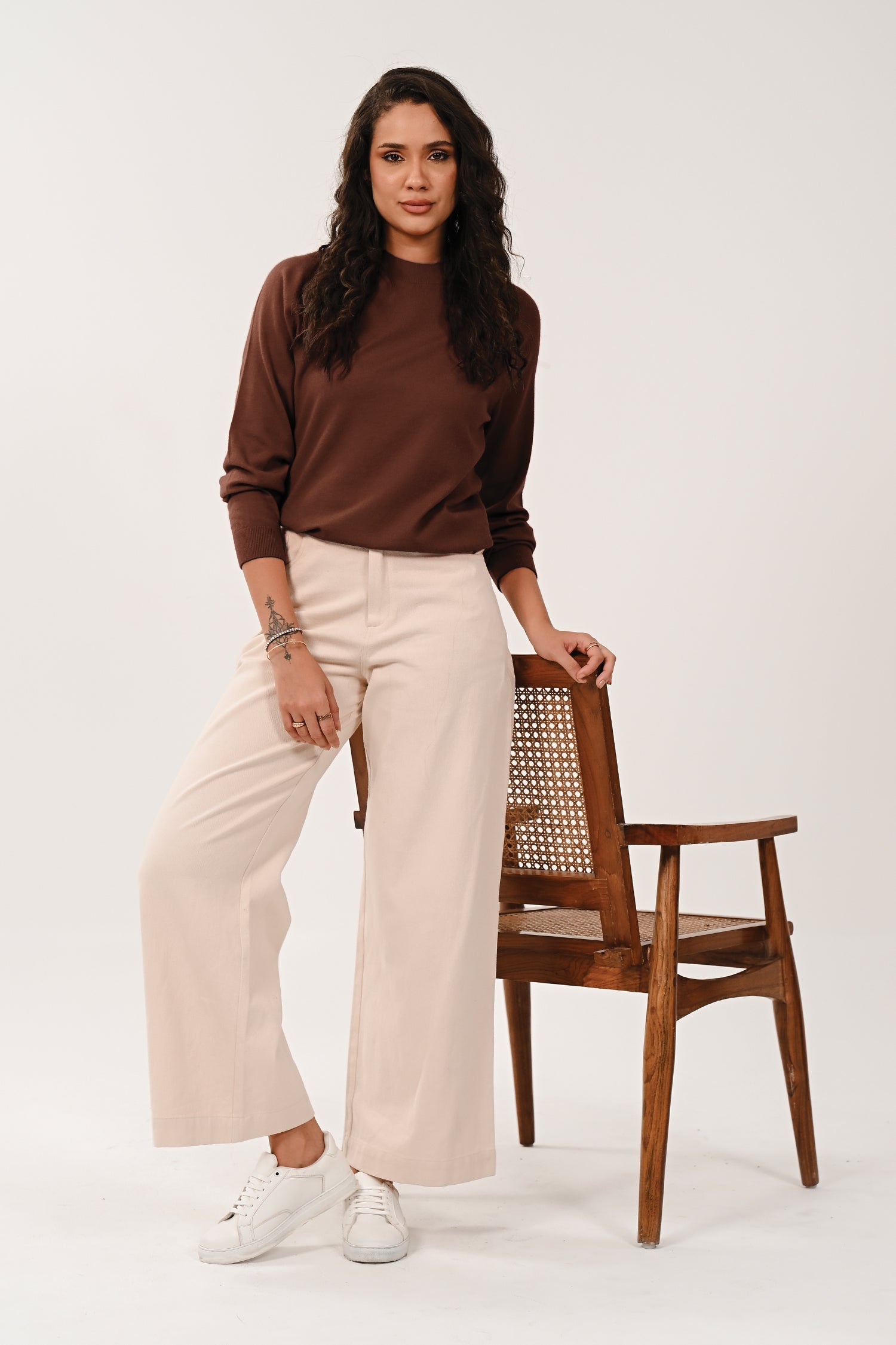 AW26 Wide Leg Trousers - Ecru
