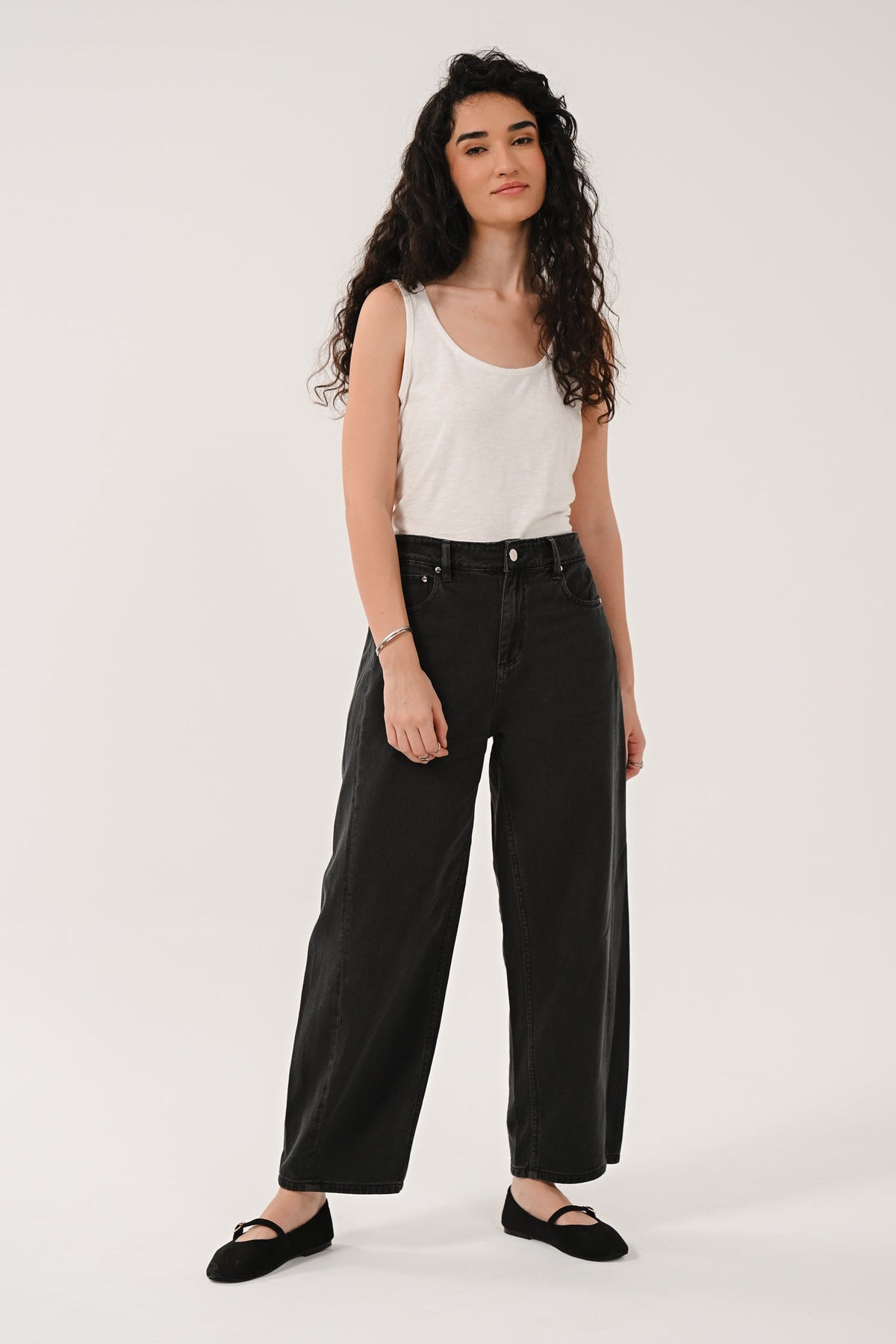 AW26 Denim Barel Leg Jean - Black