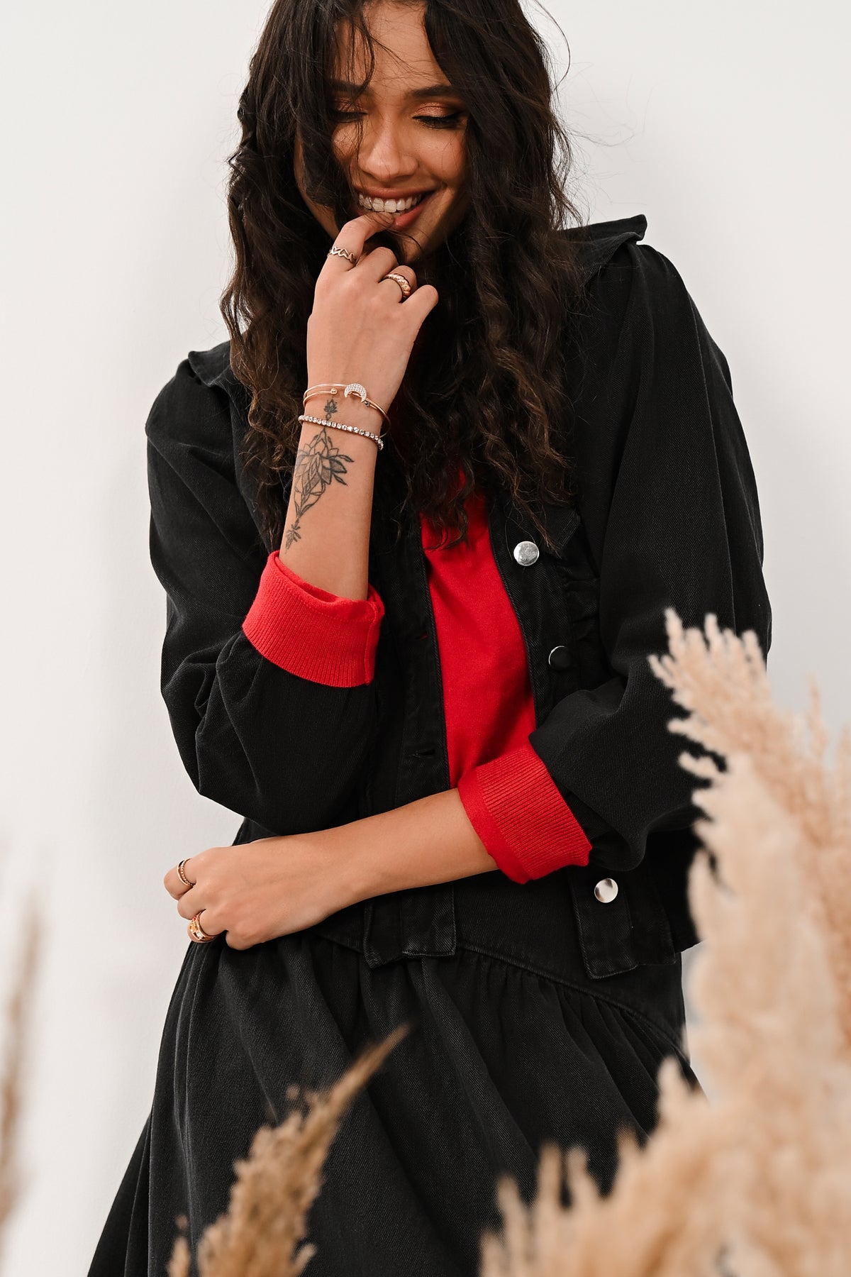 AW26 Frill Neck Top - Black