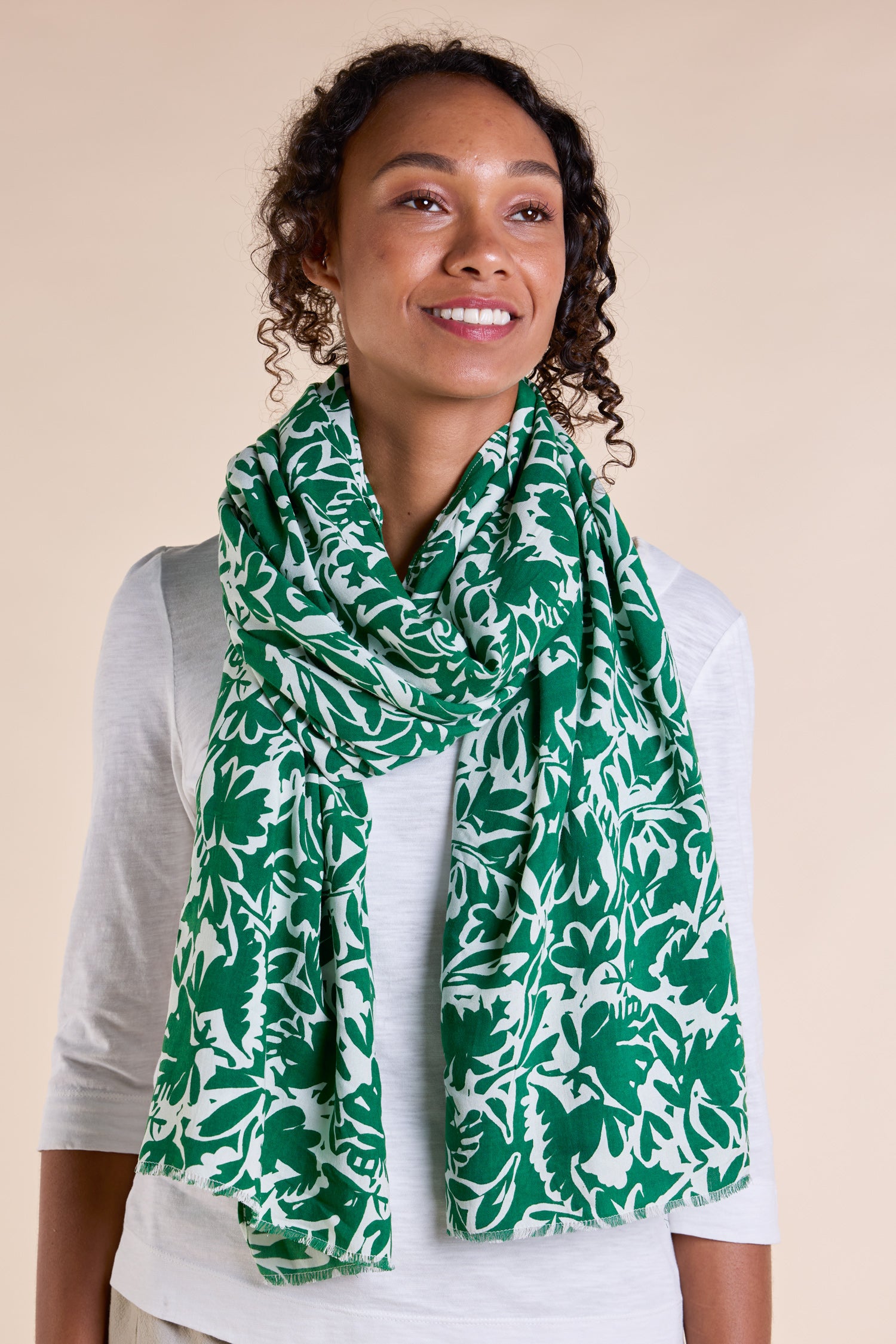 SS25 Printed Sarong Scarf - Leaf