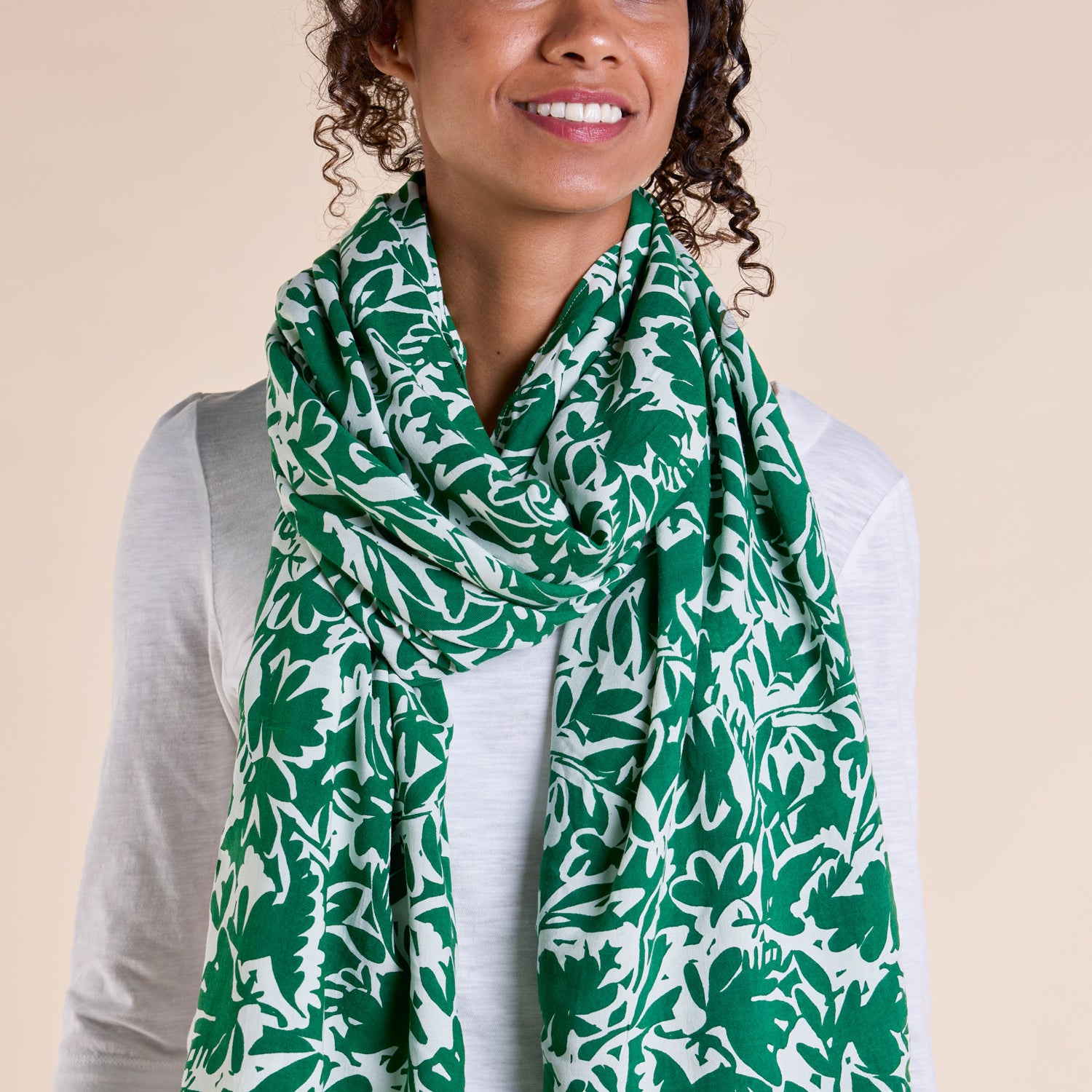 SS25 Printed Sarong Scarf - Leaf