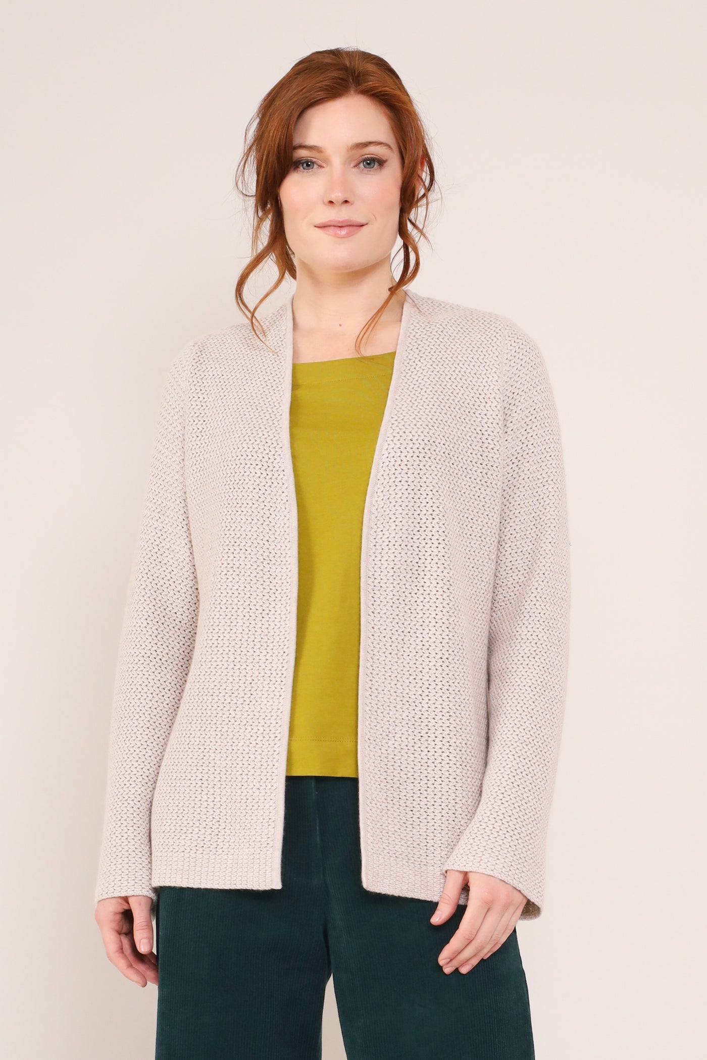 Organic Cotton and Wool Mix Tie Belt Cardigan