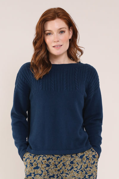 Organic Cotton & Wool Cable Knit Jumper