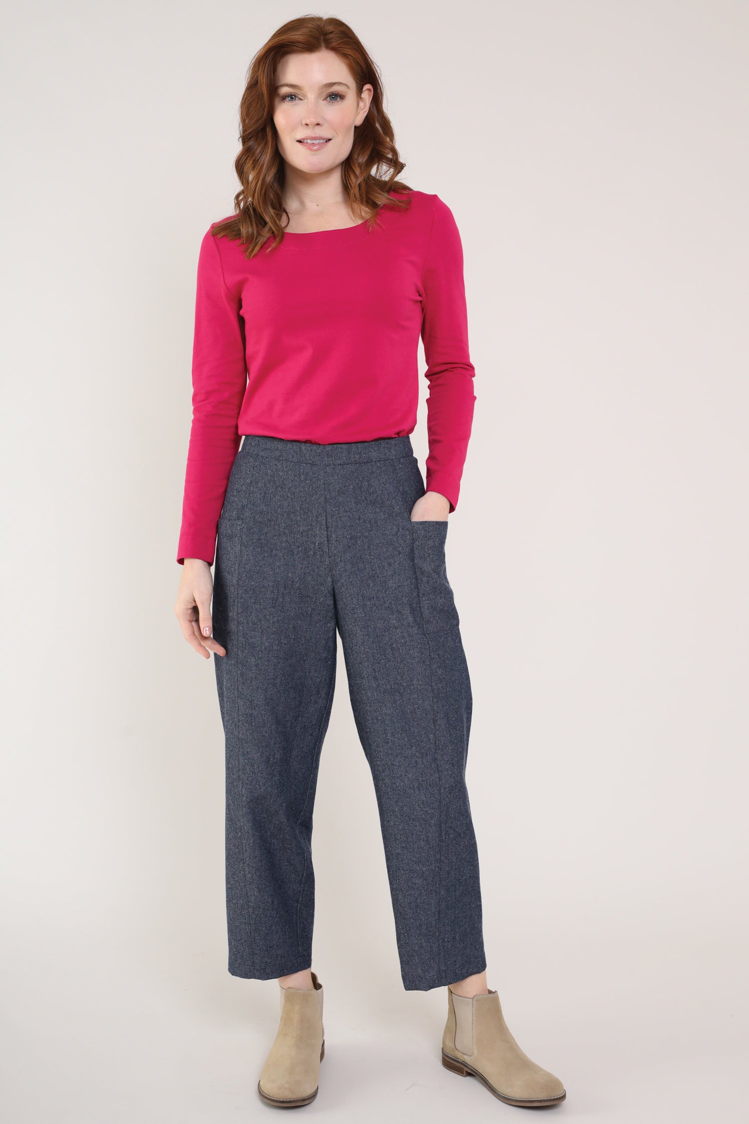 Cotton Pocket Bubble Trouser - Full shown
