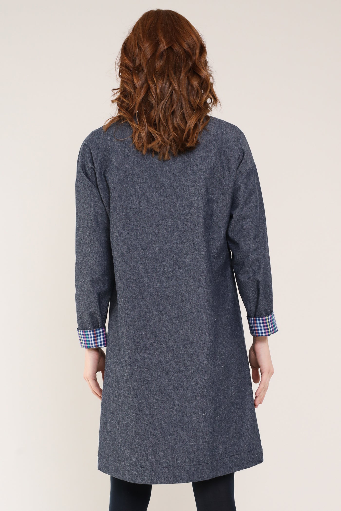 Chambray Pocket Tunic Dress - Back side
