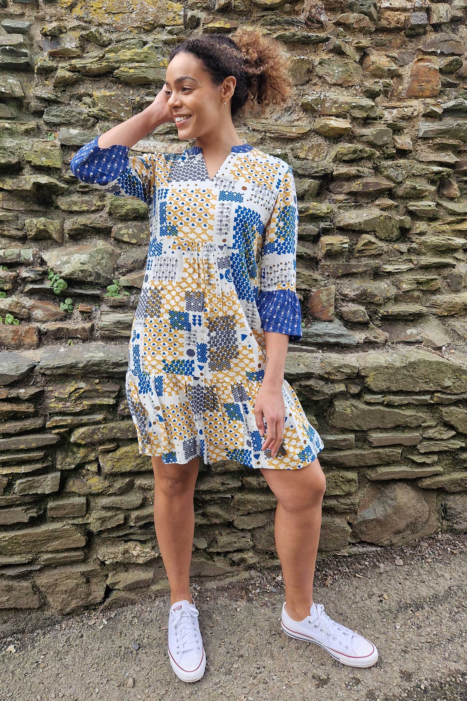 Viscose Dakota Gathered Tunic Dress