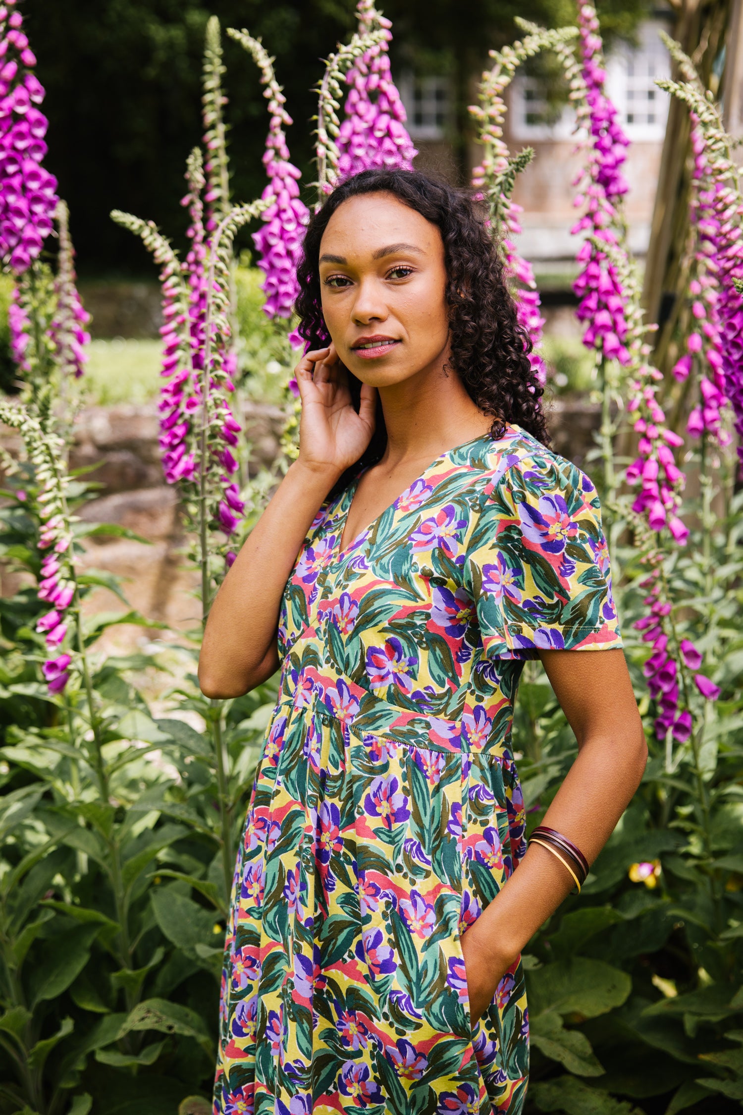 SS25 GOTS Organic Cotton Jersey Midi Dress