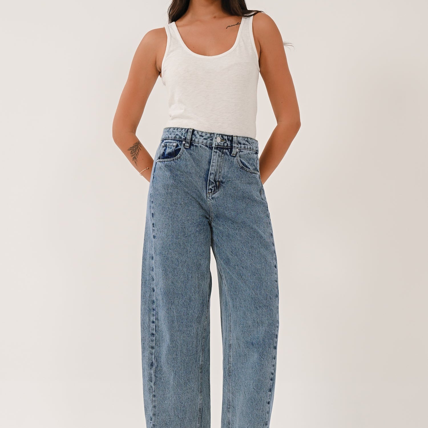 AW26 Denim Barel Leg Jean - Blue