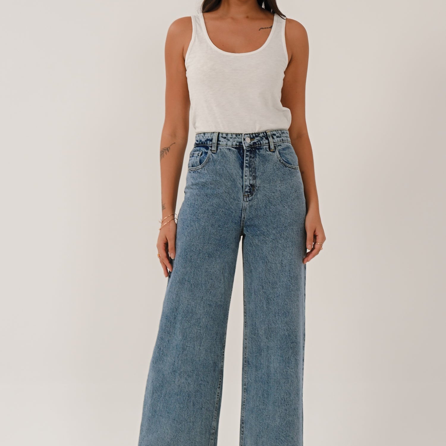 AW26 Denim Wide Leg Jean - Blue