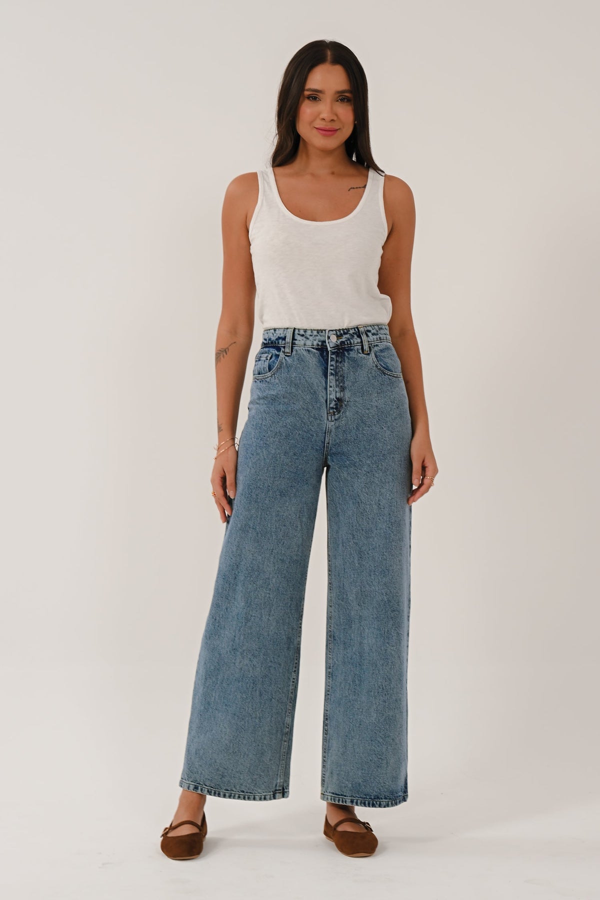 AW26 Denim Wide Leg Jean - Blue