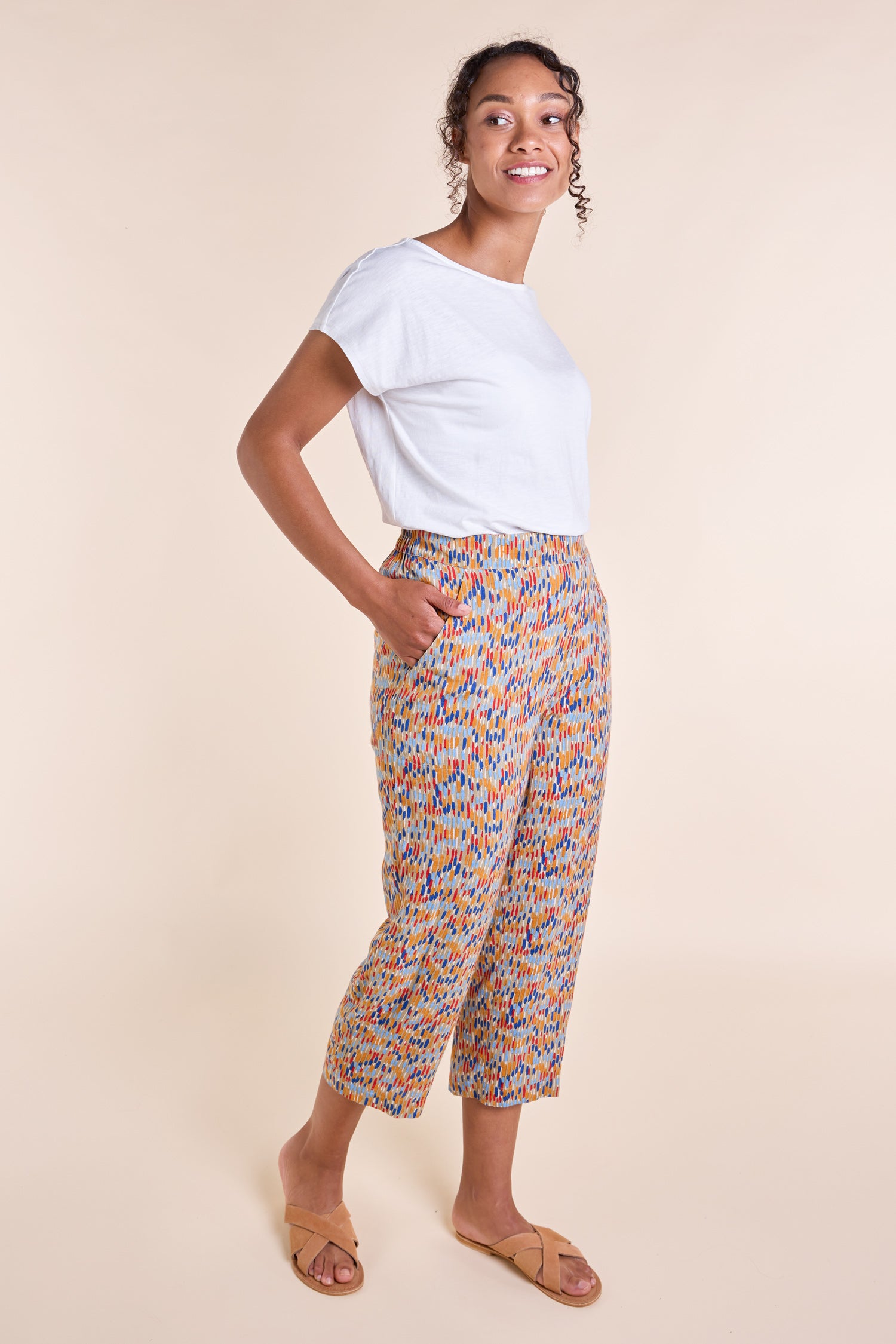 SS25 Printed Trousers - Stone