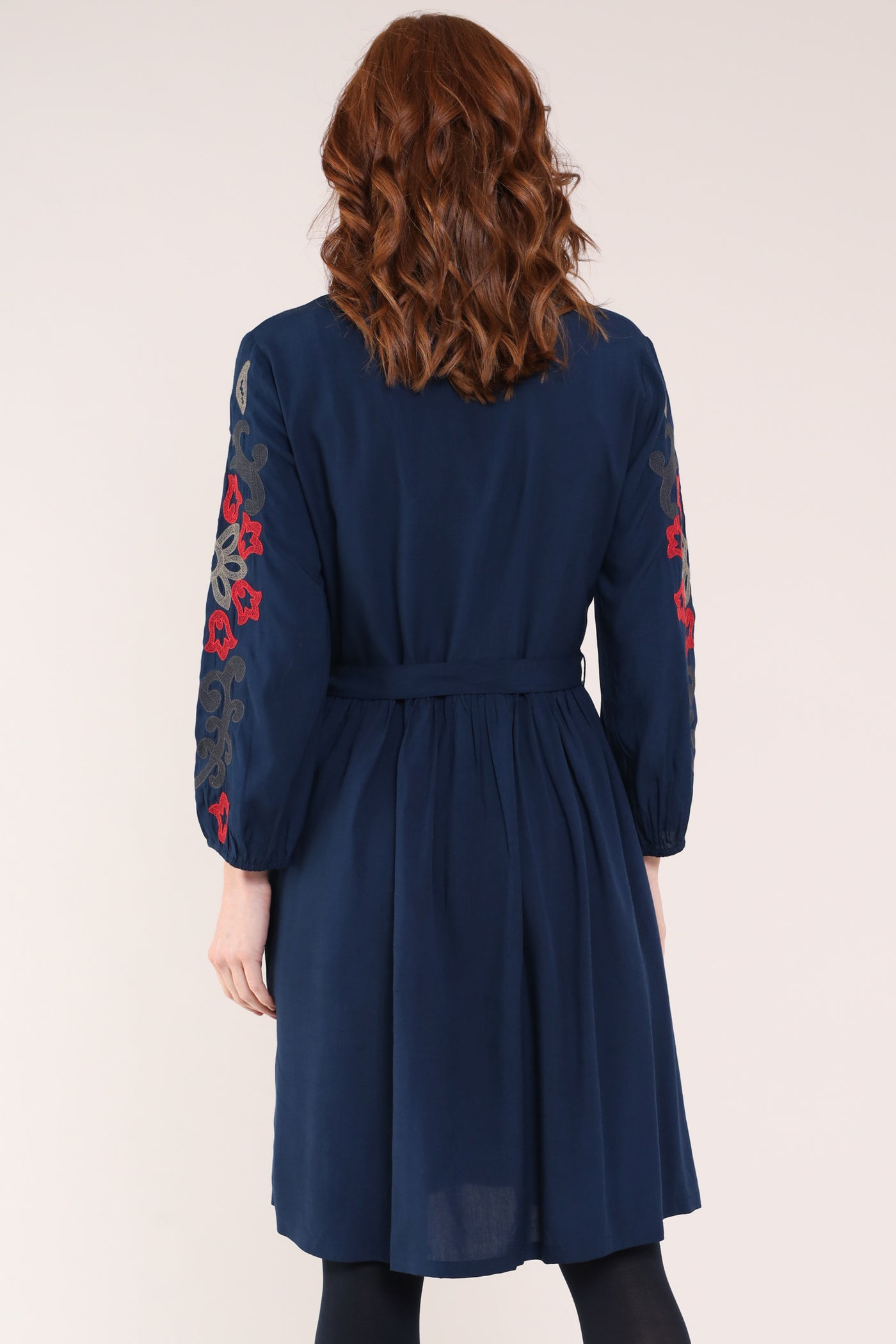 Embroidered Viscose Dress - Back side
