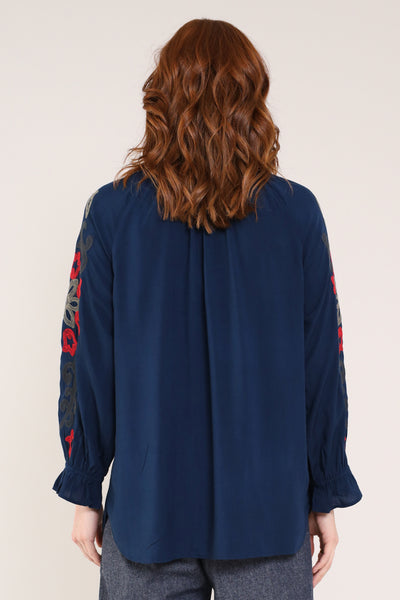 Thunder Colour Embroidered Top - Back side
