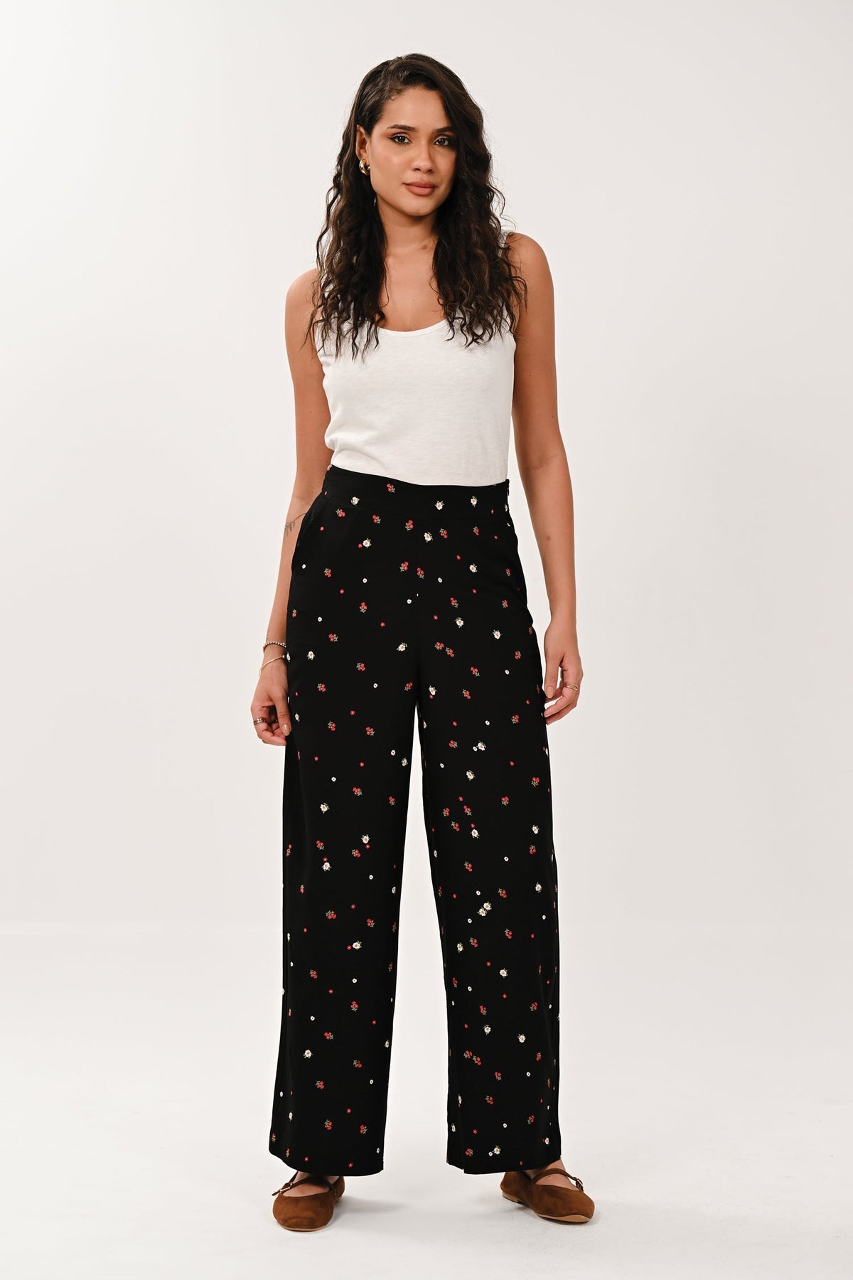 AW26 Minimal Wide Leg Trousers - Black