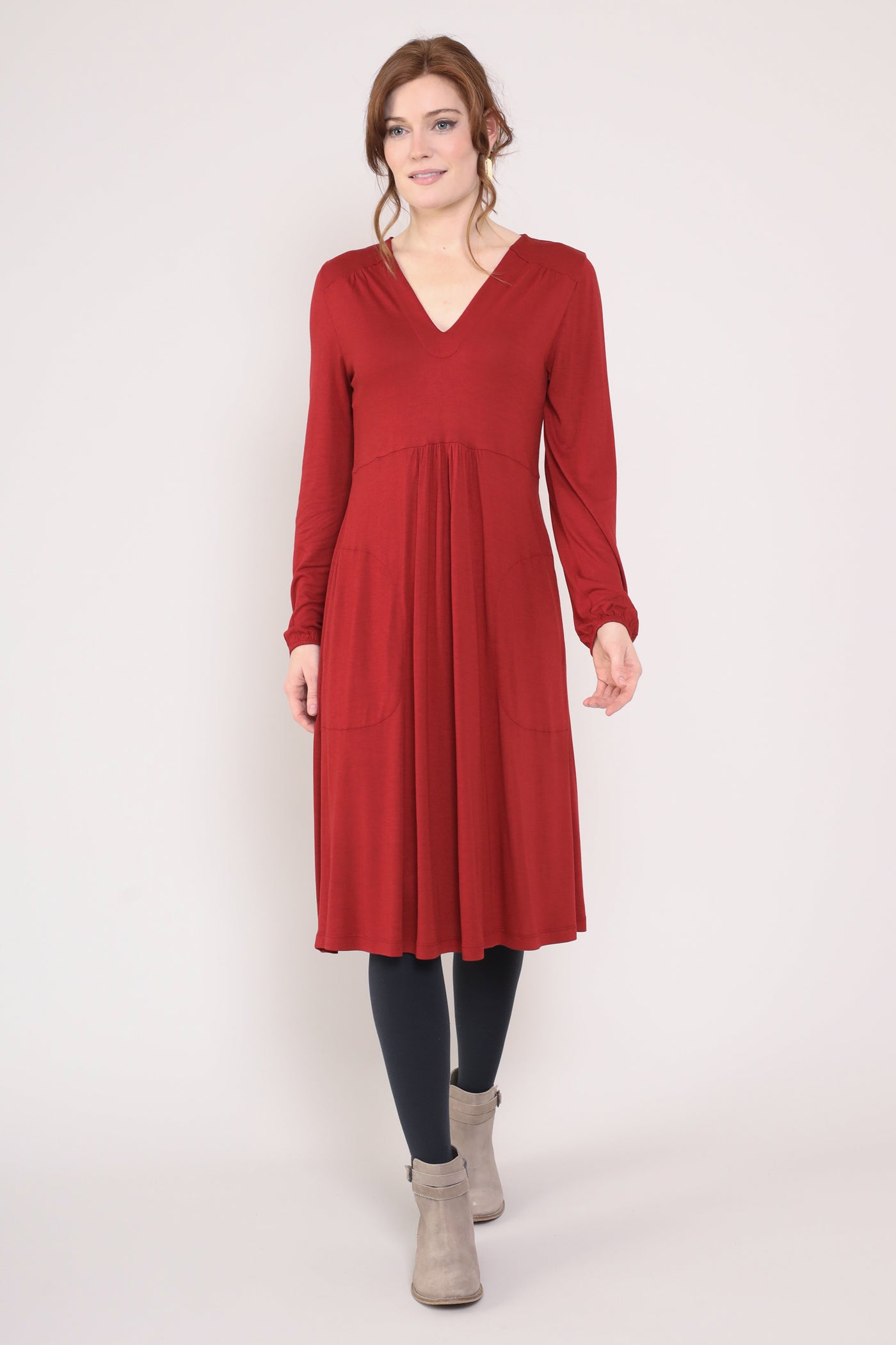 Lenzing™ Ecovero Gathered Yoke Dress