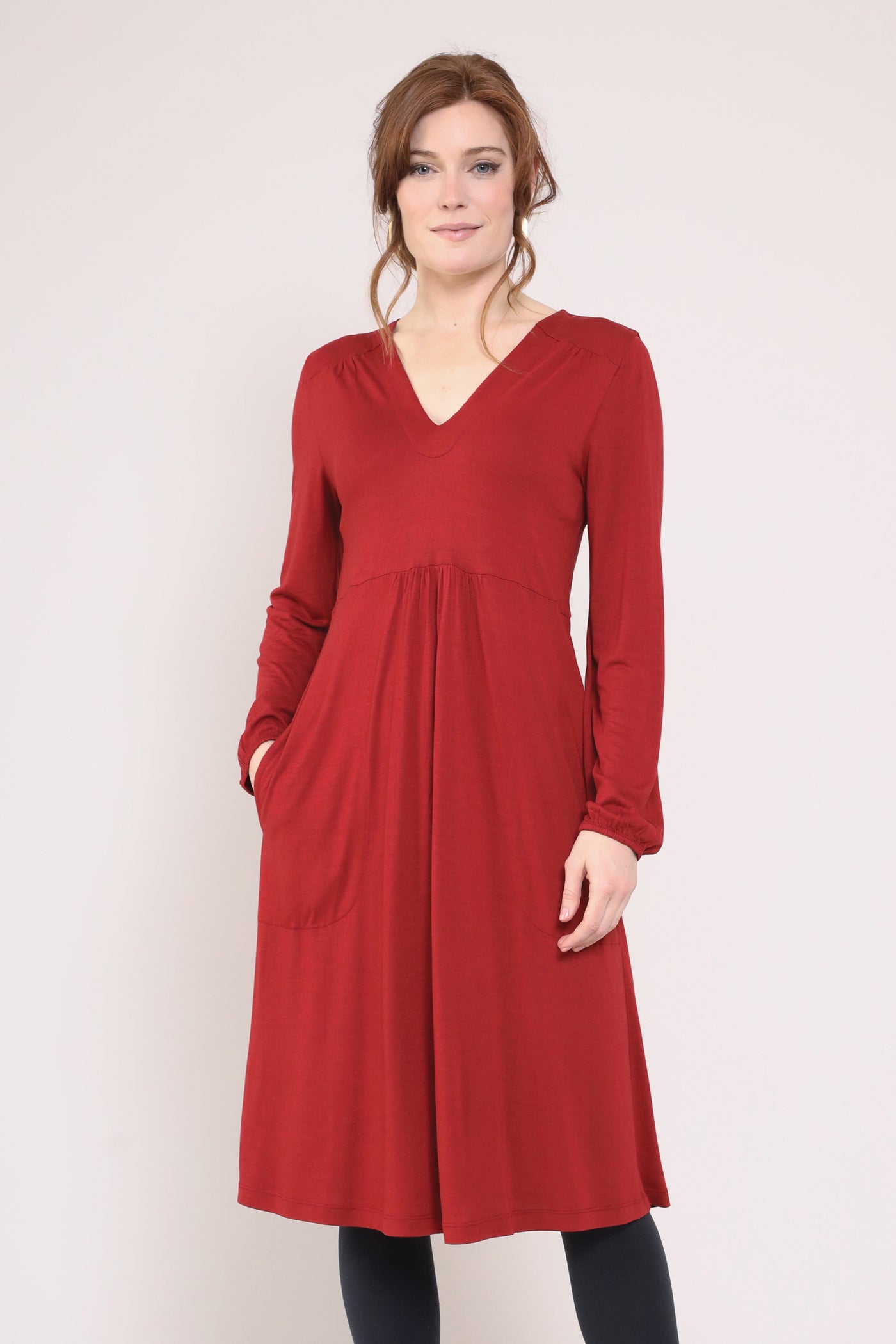 Lenzing™ Ecovero Gathered Yoke Dress