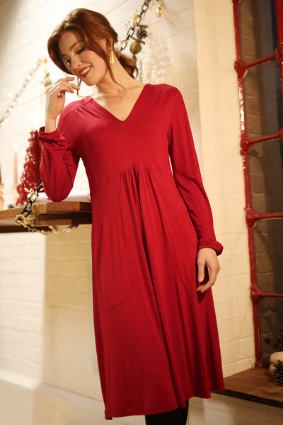 Lenzing™ Ecovero Gathered Yoke Dress