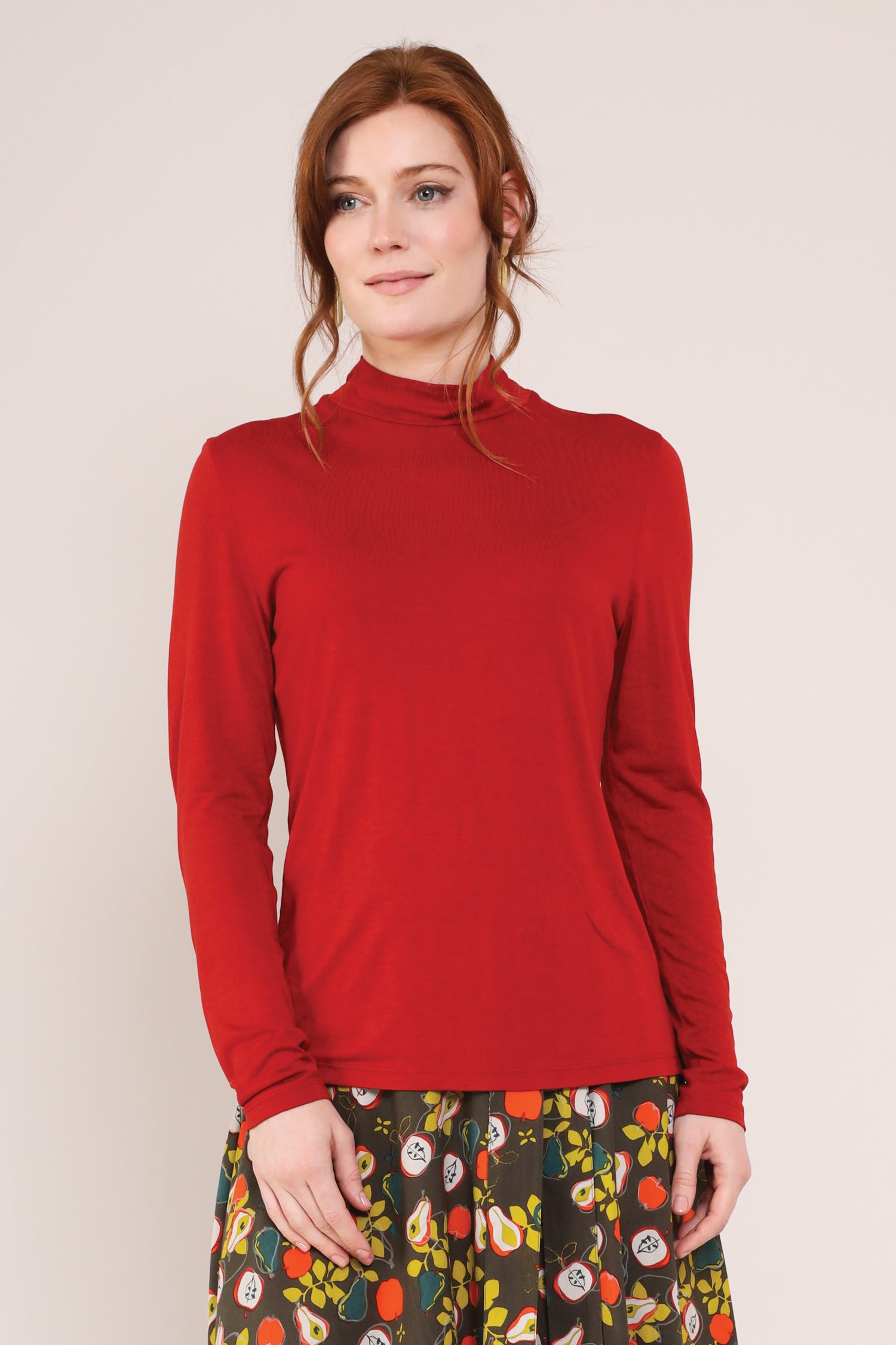 Lenzing™ Ecovero™ Polo Neck Top