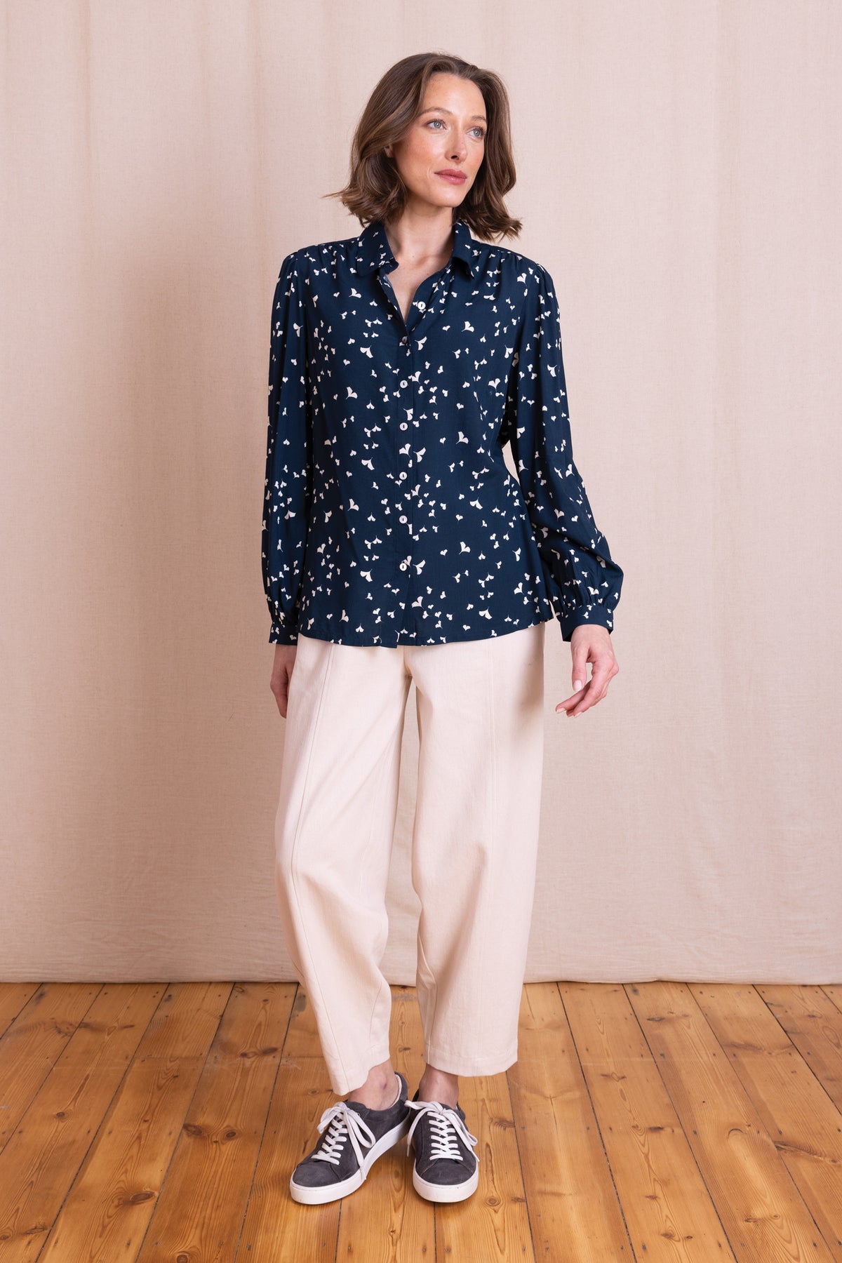AW26 Printed Regular Fit Shirt - Navy