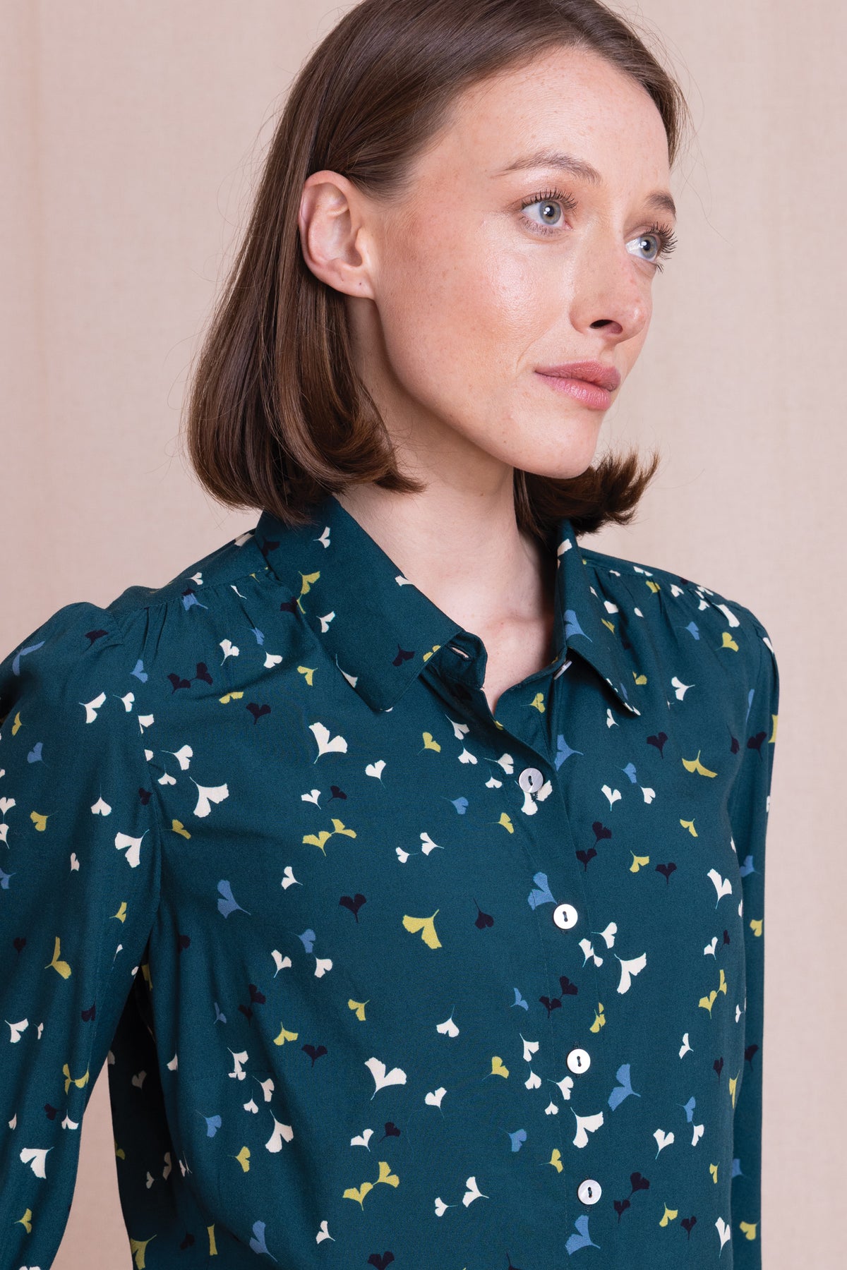 AW26 Printed Regular Fit Shirt - Teal
