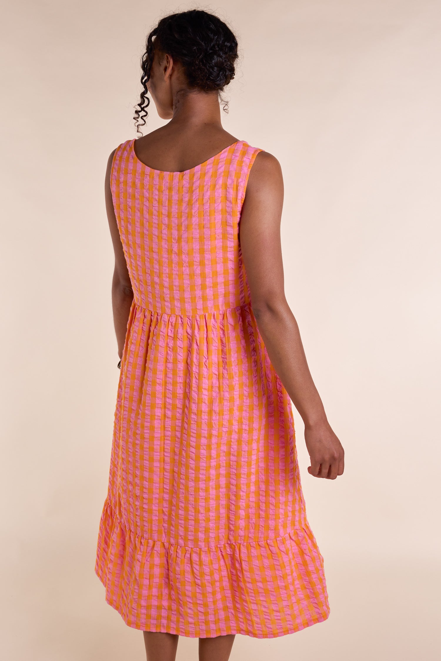 SS25 Sleeveless Midi Dress - Tangerine