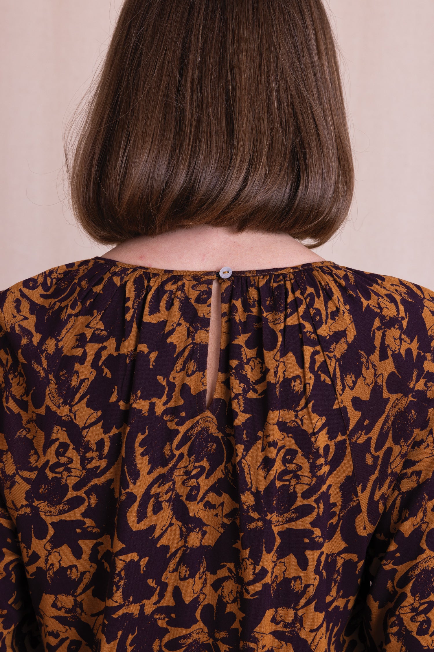 AW26 Gathered Neck Top - Ochre