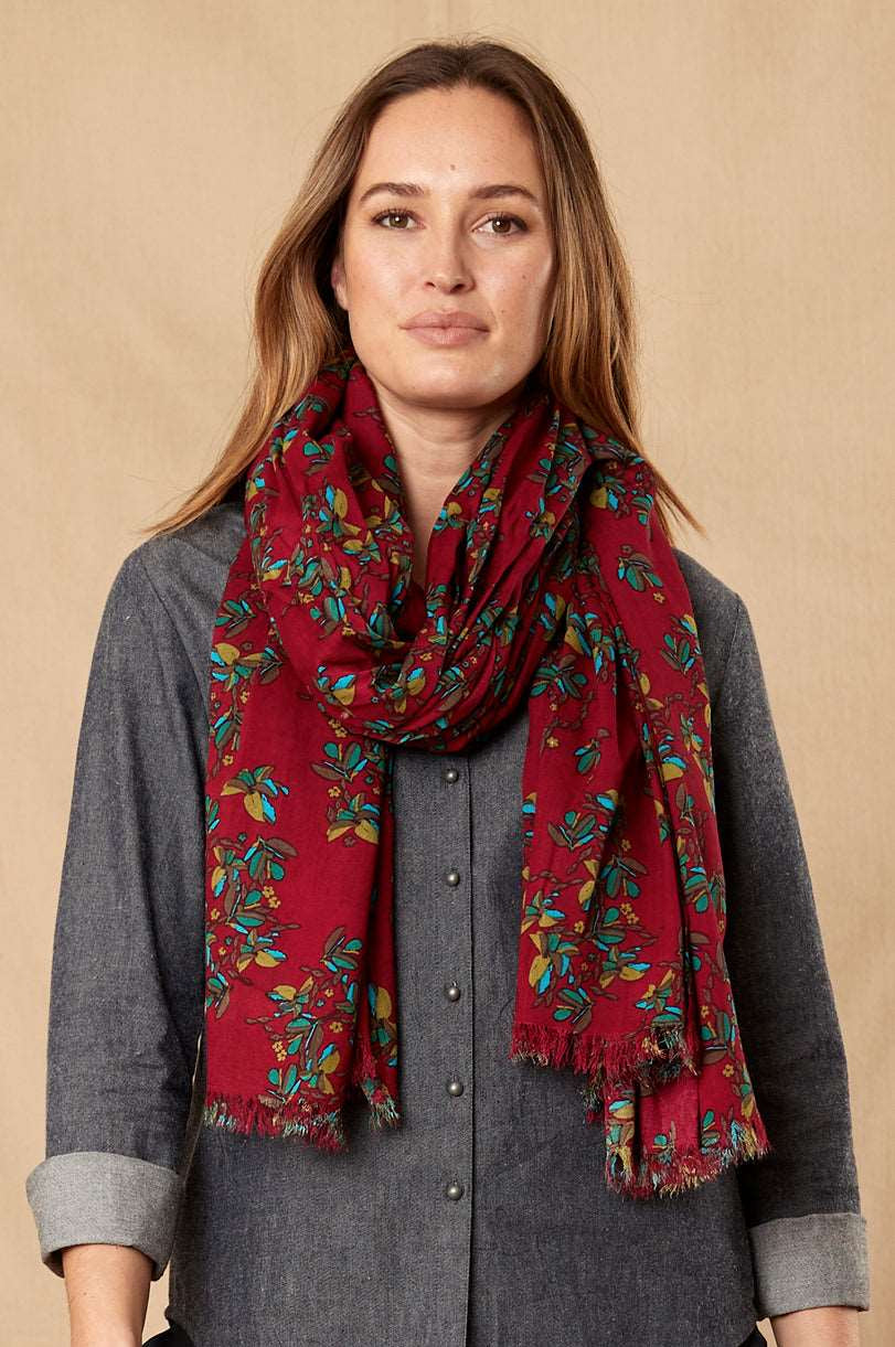 HR0318  Printed Gauze Scarf