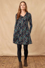 HR3103  Gathered Detail Tunic Dress