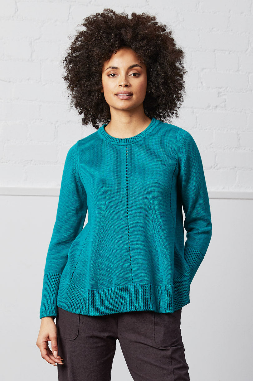 Cotton Fit and Flare Knit Jumper