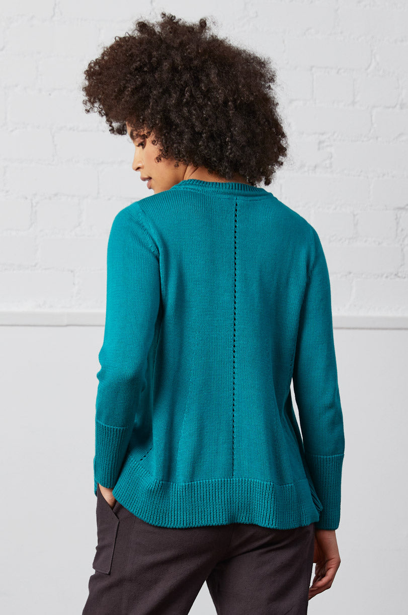 Cotton Fit and Flare Knit Jumper