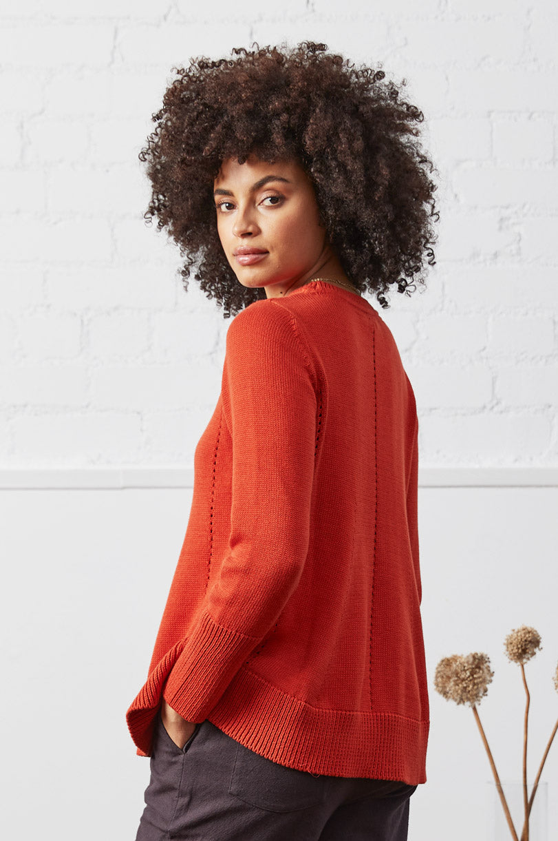 Cotton Fit and Flare Knit Jumper